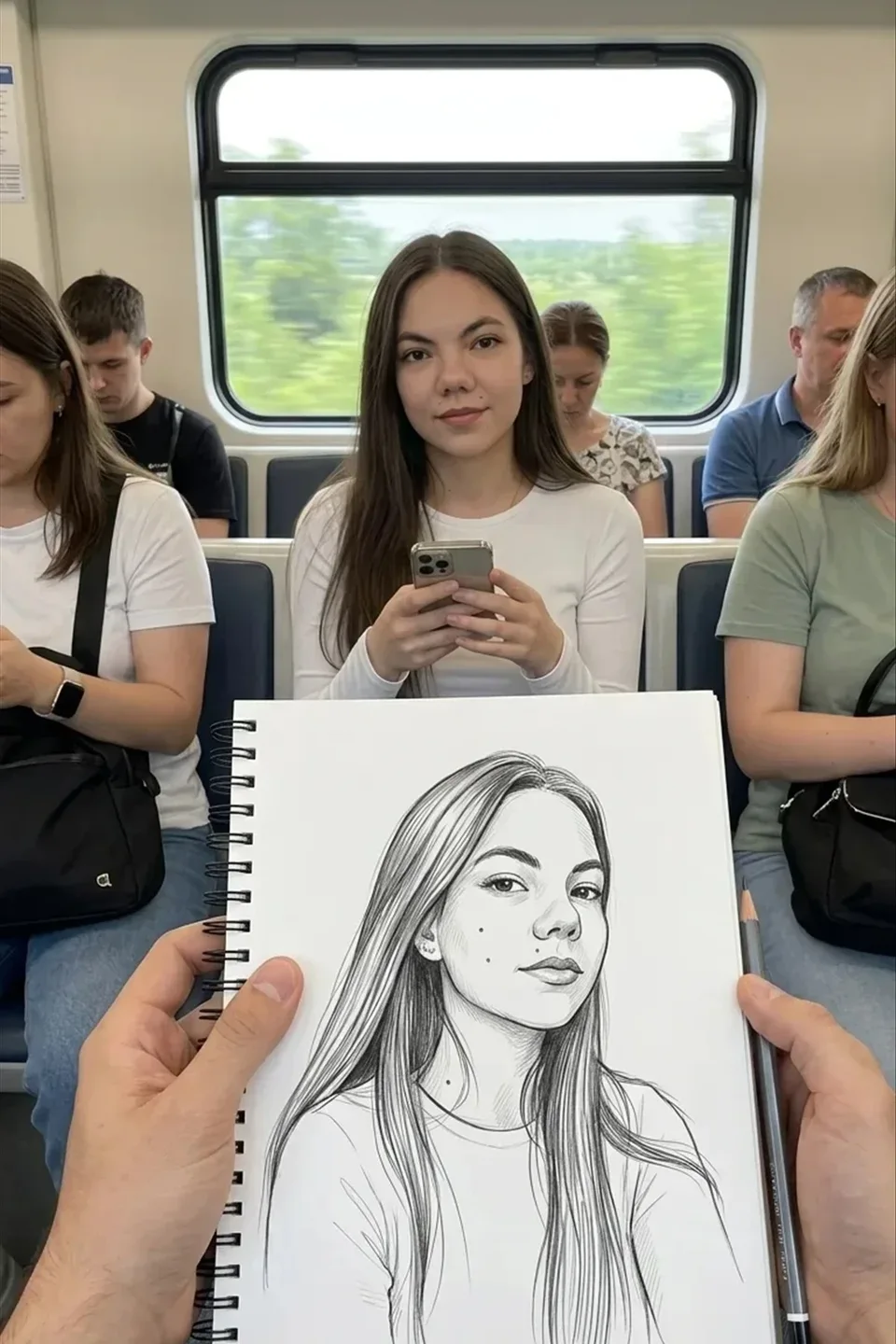 Пример фотообраза Metro Sketch