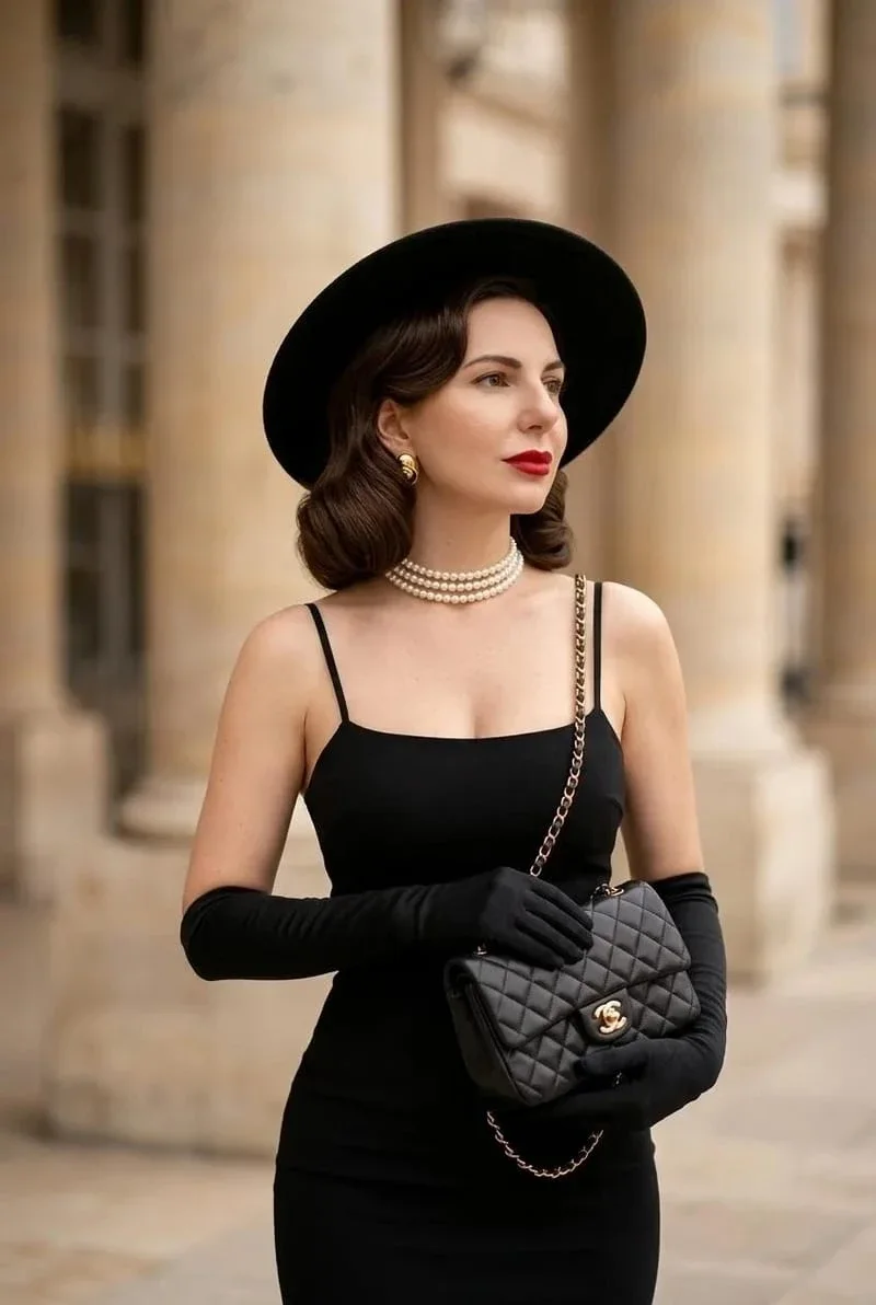 Пример фотообраза Chanel и жемчуг