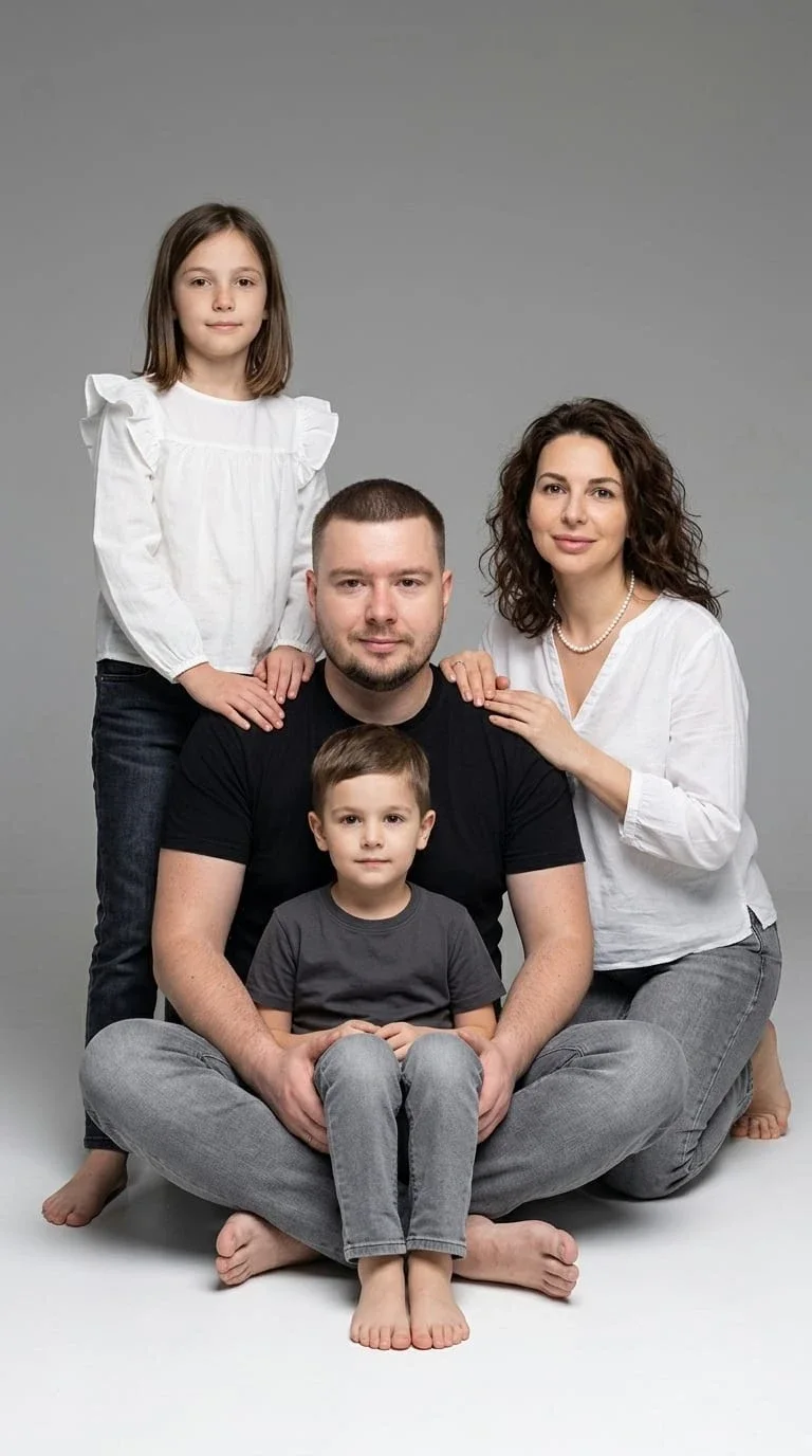 Пример фотообраза На полу