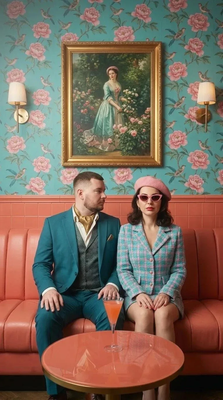 Пример фотообраза Ретро-кафе, дуэт