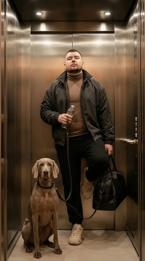 Лифт и веймаранер