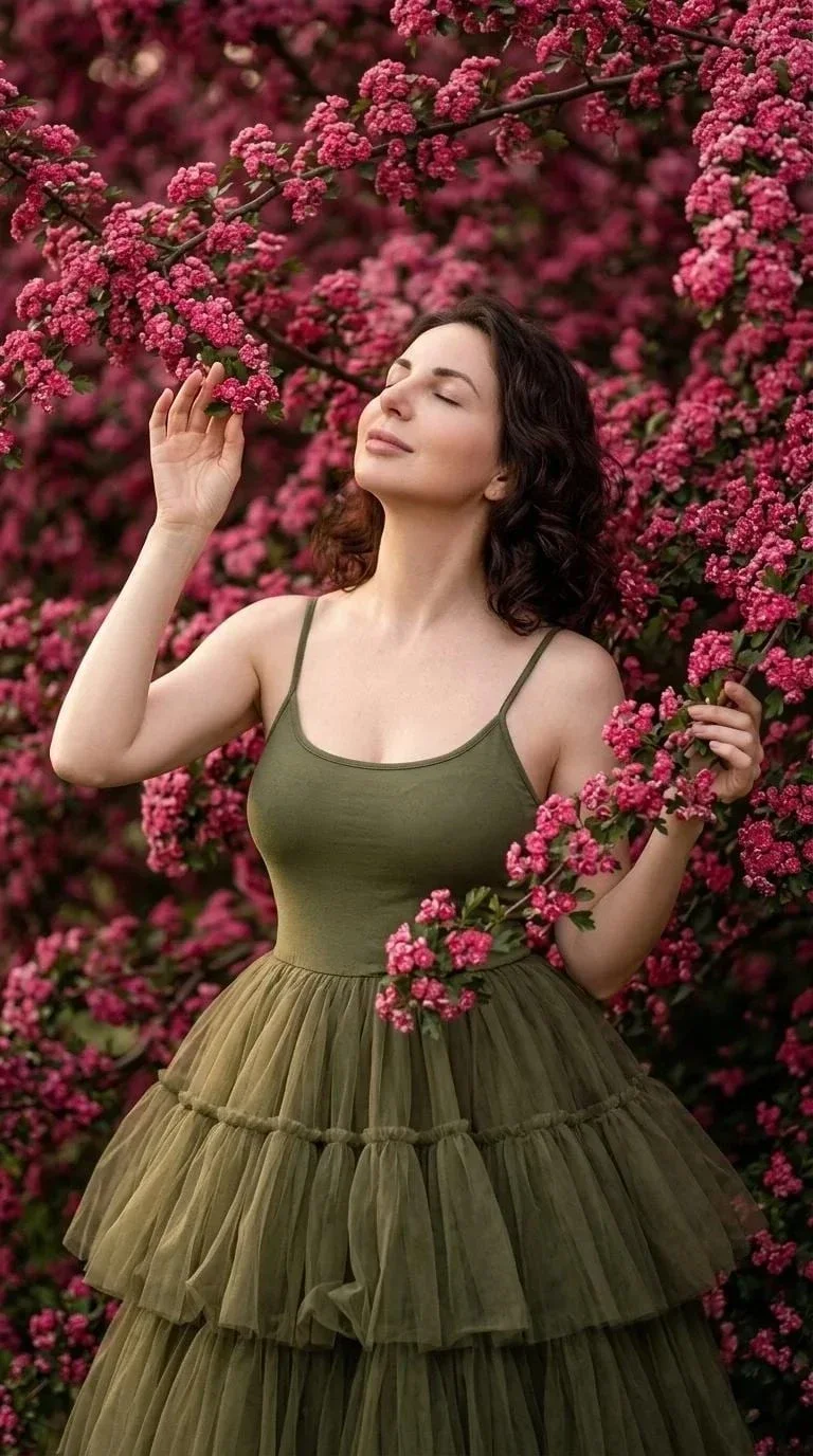 Пример фотообраза Цветущие ветви