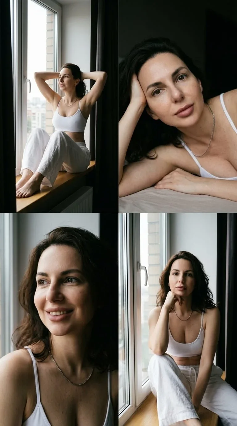Пример фотообраза На подоконнике